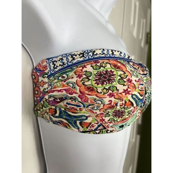 Nanette‎ Lepore Greek Tiles Tease Bandeau Women’s Size Small - Picture 3 of 12